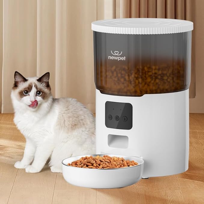 Comedouro Automático Pet - Controle de Aplicativo WiFi - Gravador de Voz