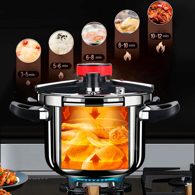 [Leve 2 Pague 1] Panela de Pressão Aço Inoxidável - À Prova De Explosões + BRINDE: Kit Utensílios