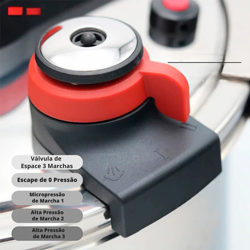 [Leve 2 Pague 1] Panela de Pressão Aço Inoxidável - À Prova De Explosões + BRINDE: Kit Utensílios